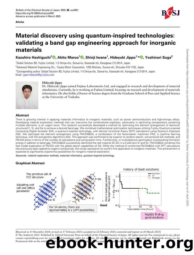Material discovery using quantum-inspired technologies: validating a band gap engineering approach for inorganic materials by Kazuhiro Hashiguchi & Akito Maruo & Shinji Iwane & Hideyuki Jippo & Yoshinori Suga