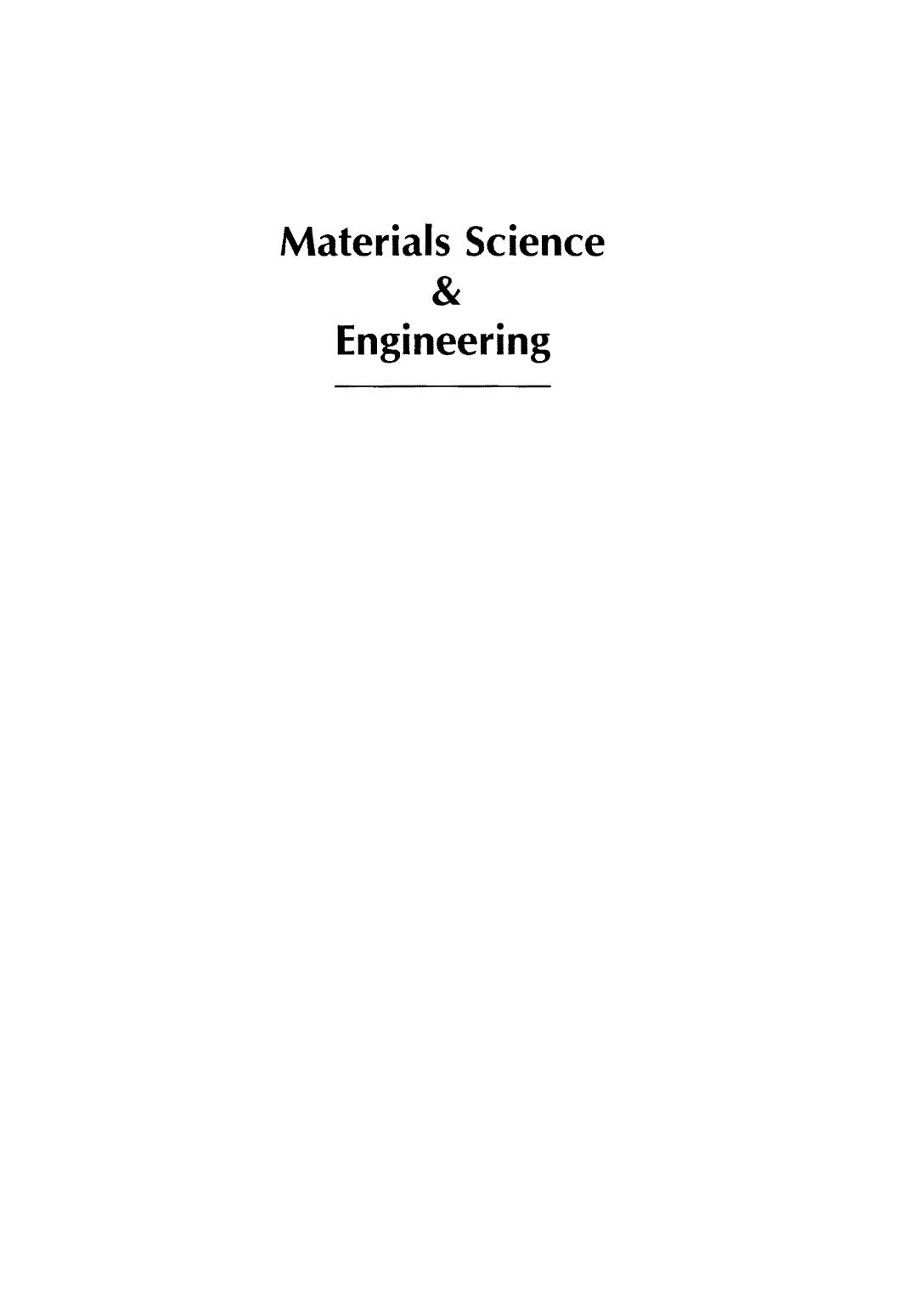 Materials Science & Engineering by Giles F. Carter Donald E. Paul