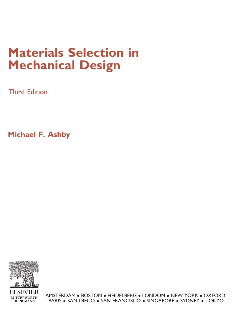 Materials Selection in Mechanical Design, Ashby by unknow
