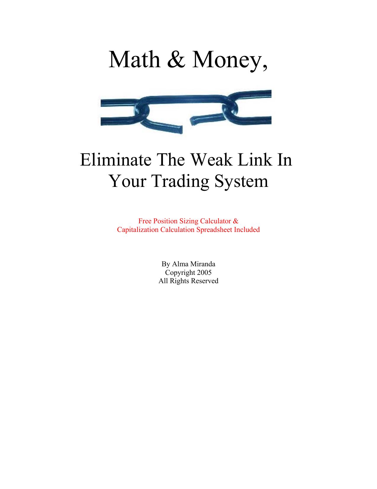 Math & Money, by Alma Miranda
