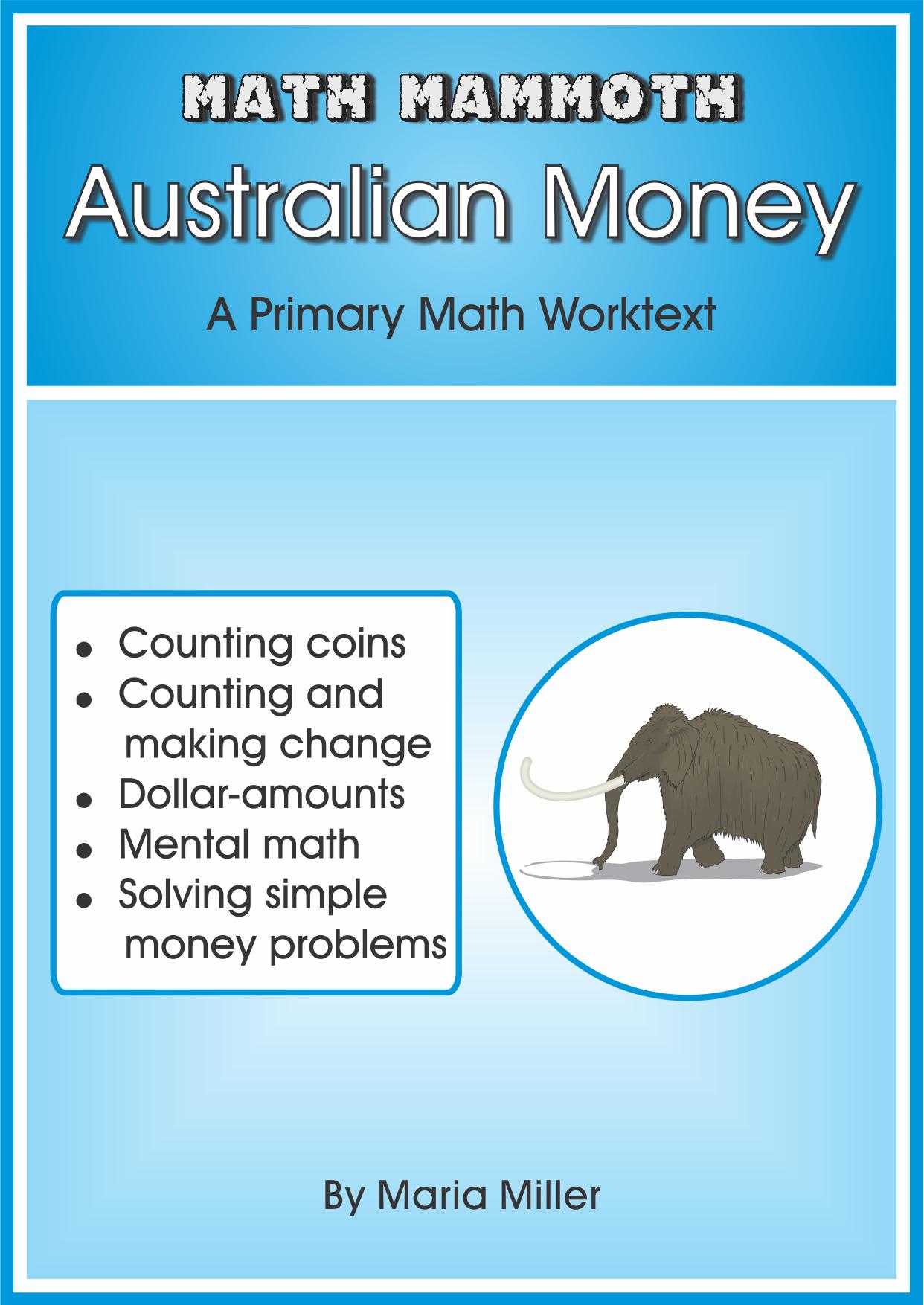 Math Mammoth Australian Money by Maria Miller