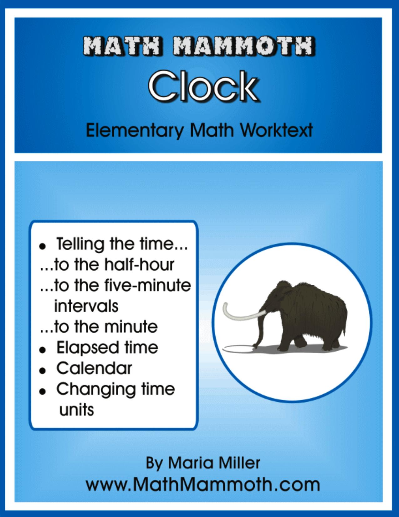 Math Mammoth Clock by Maria Miller