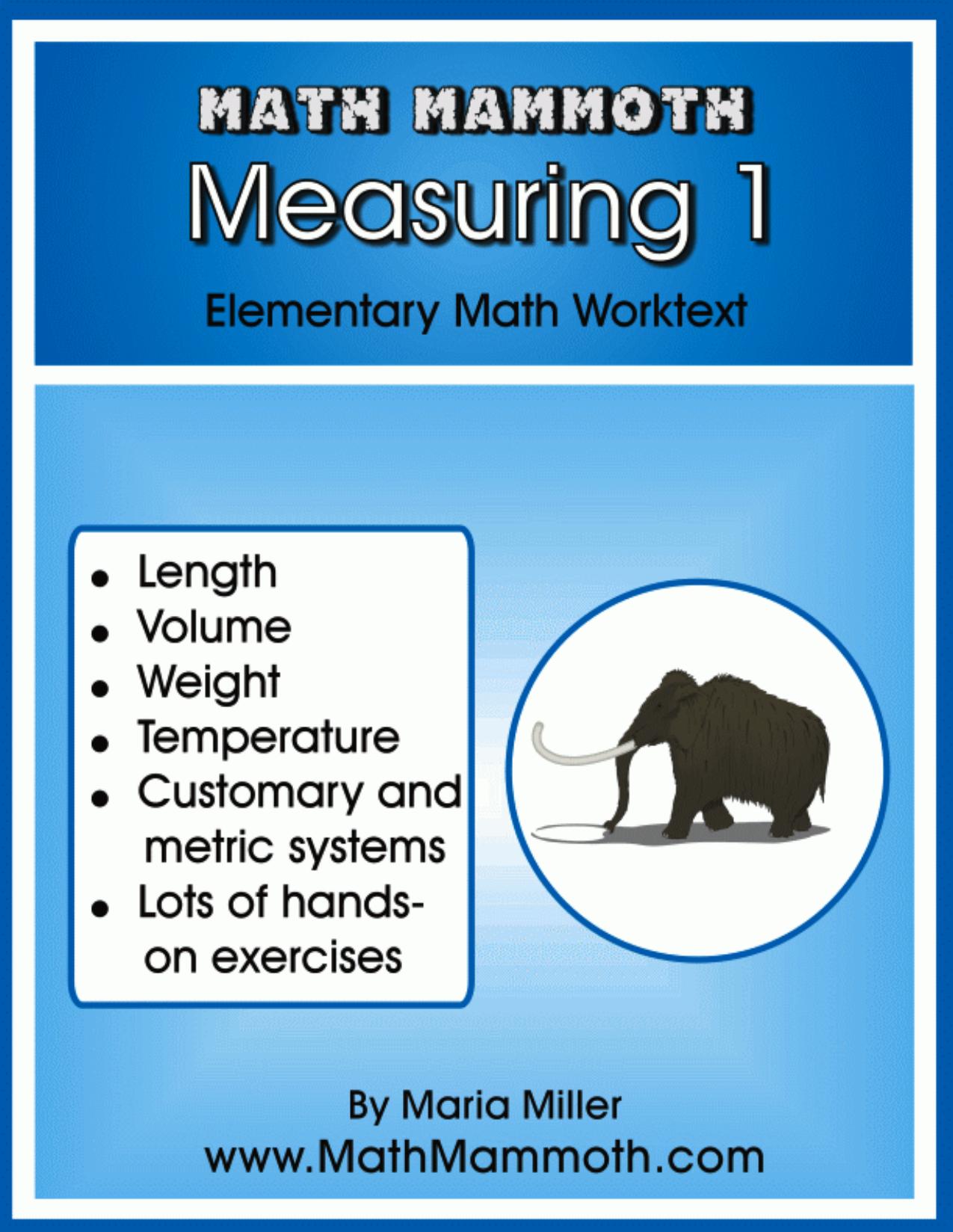 Math Mammoth Measuring 1 by Maria Miller