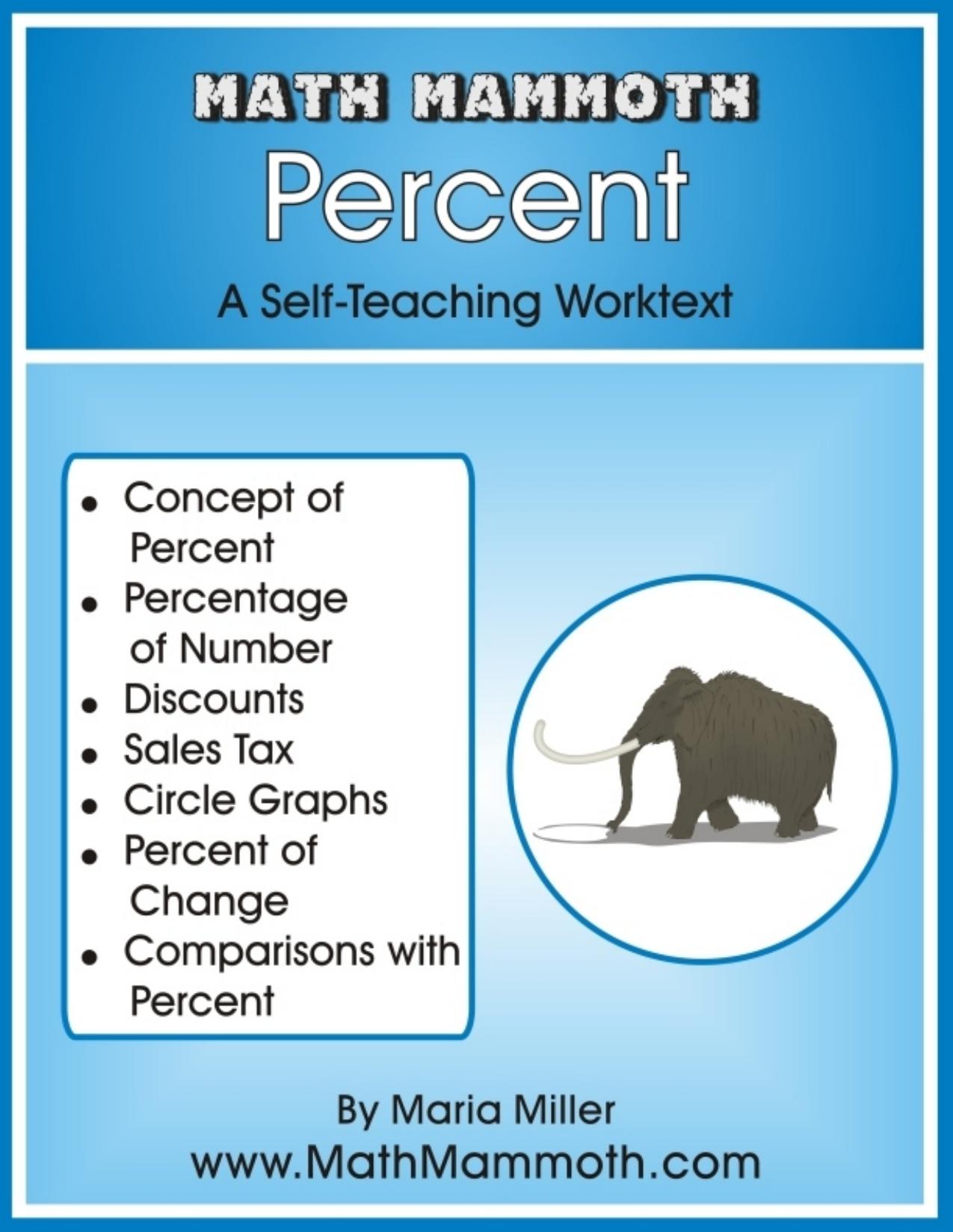 Math Mammoth Percent by Maria Miller