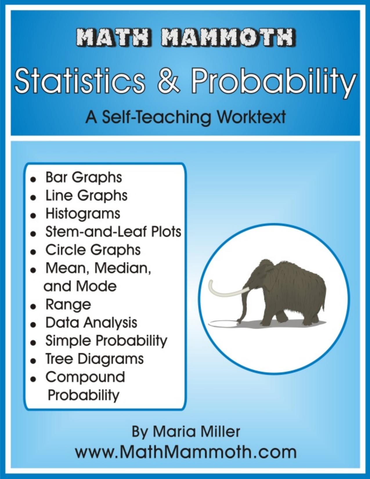 Math Mammoth Statistics & Probability Worktext by Maria Miller