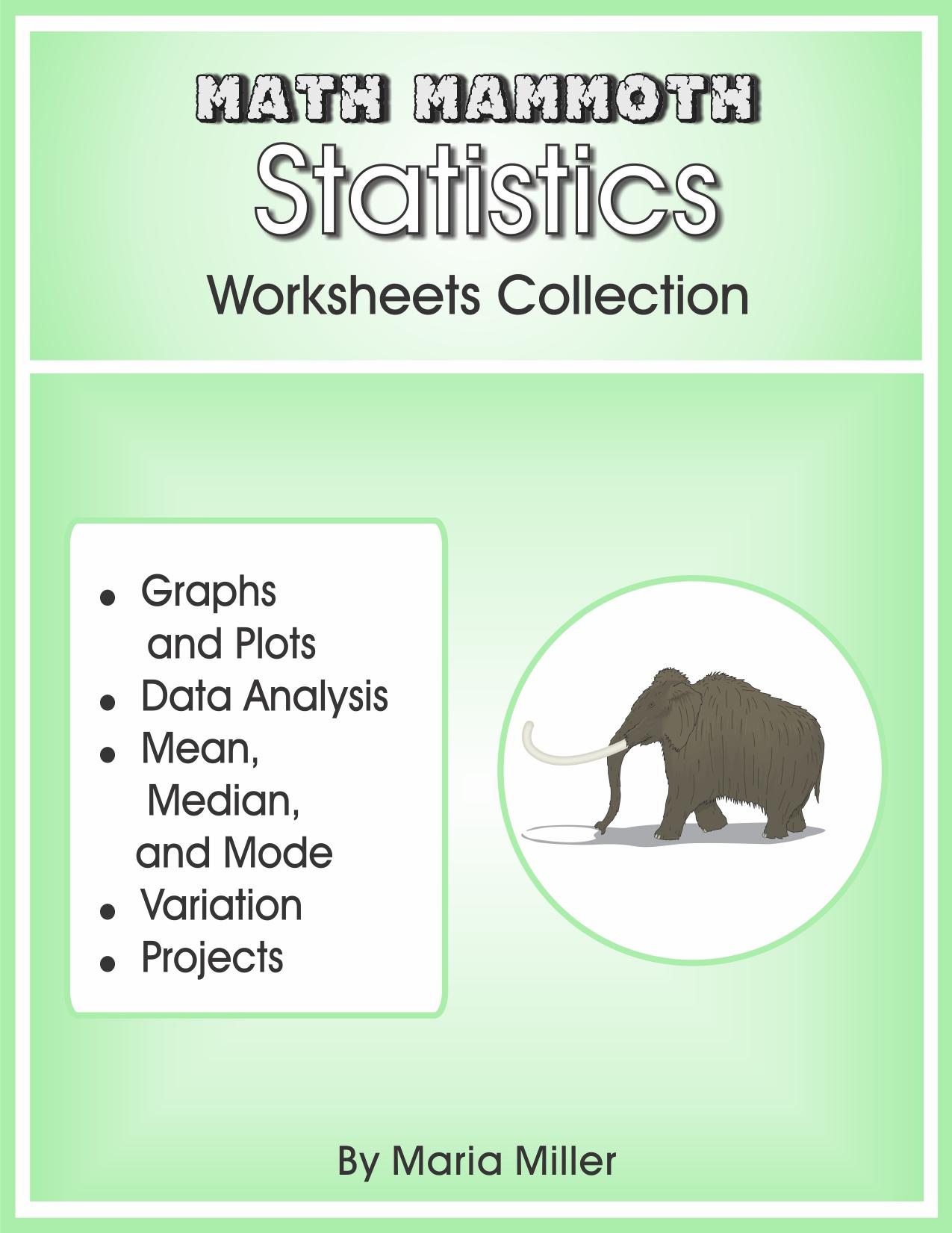 Math Mammoth Statistics Worksheets by Maria Miller