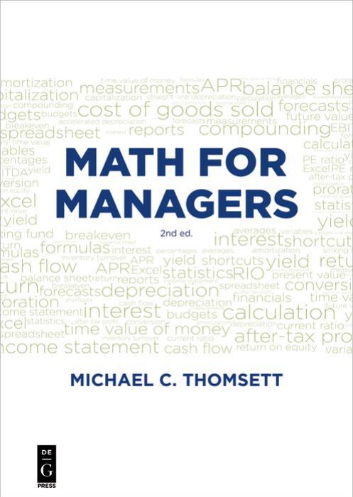 Math for Managers by Thomsett Michael C.;