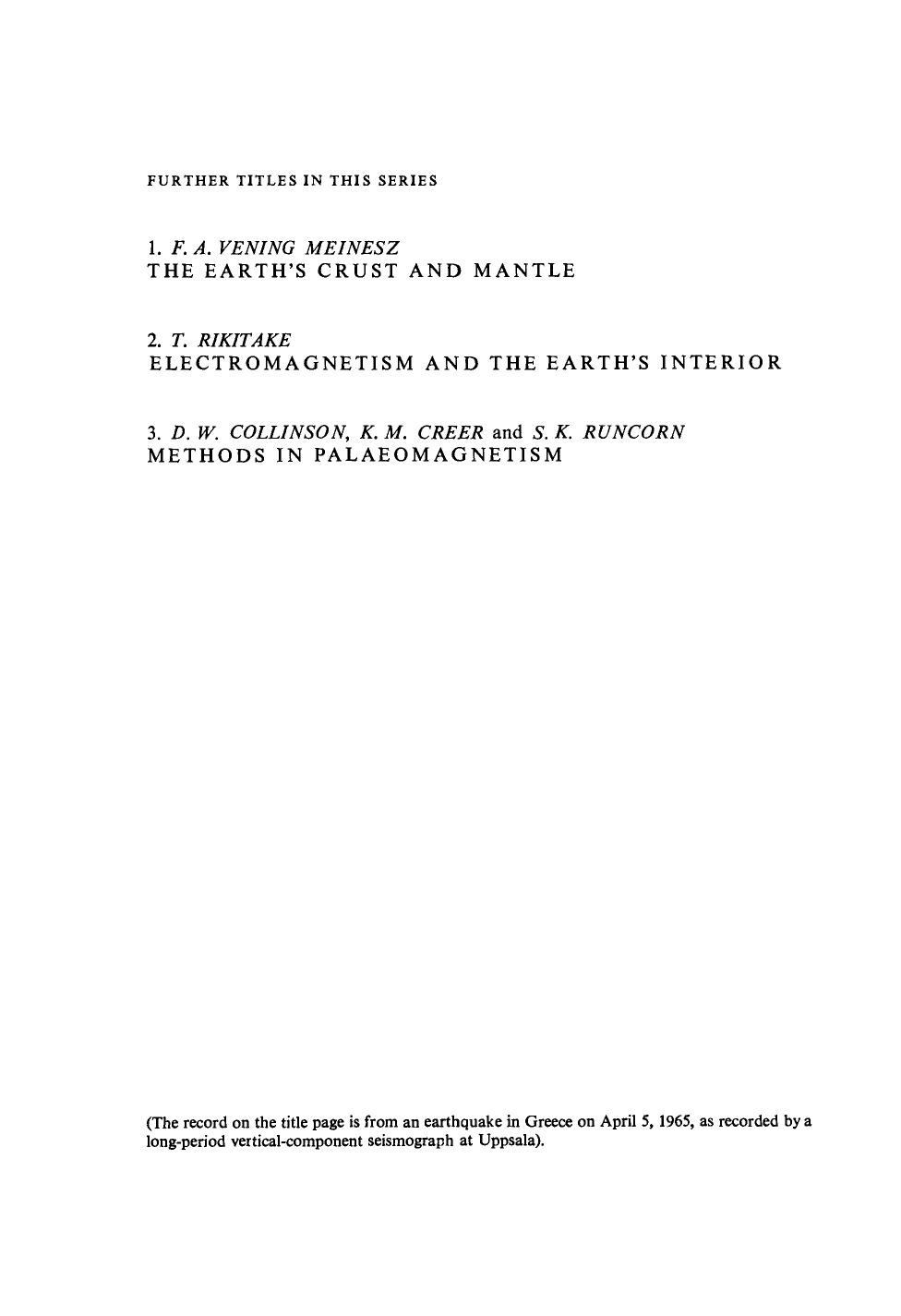 Mathematical Aspects of Seismology by MARKUS BГ…TH (Eds.)