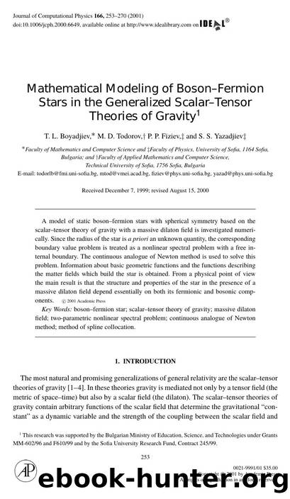 Mathematical Modeling of BosonâFermion by Boyadjiev T. L. et al