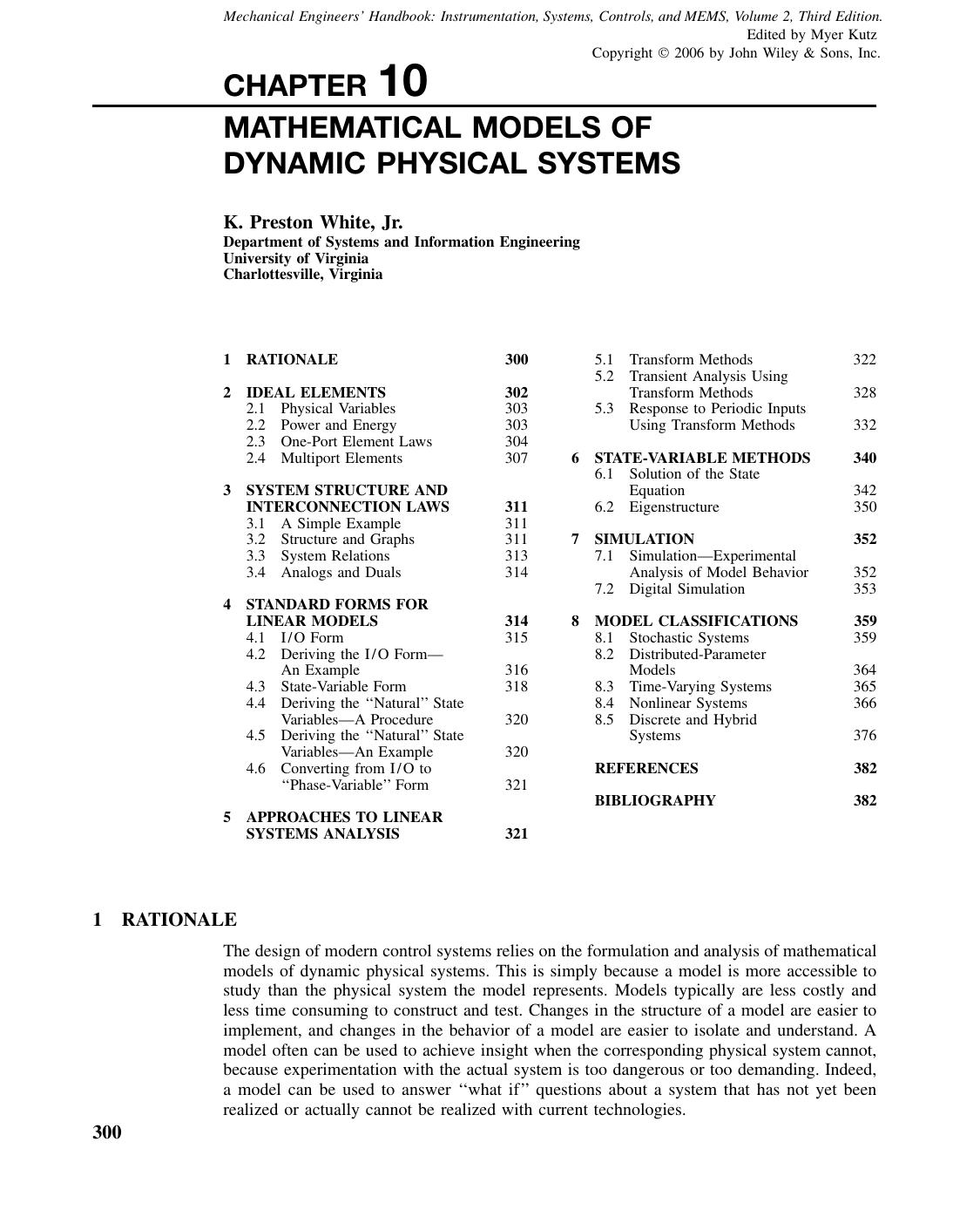 Mathematical Models of Dynamic Physical Systems by penta