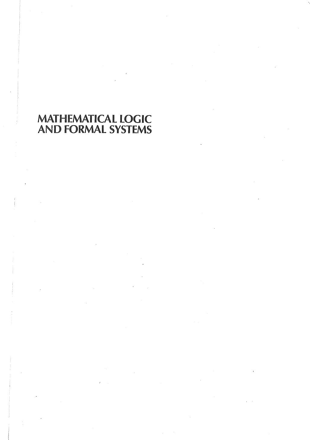 Mathematical logic and formal systems : a collection of papers in honor of professor Newton C. A. da Costa by Alcantara Luiz Paulo de (ed.)