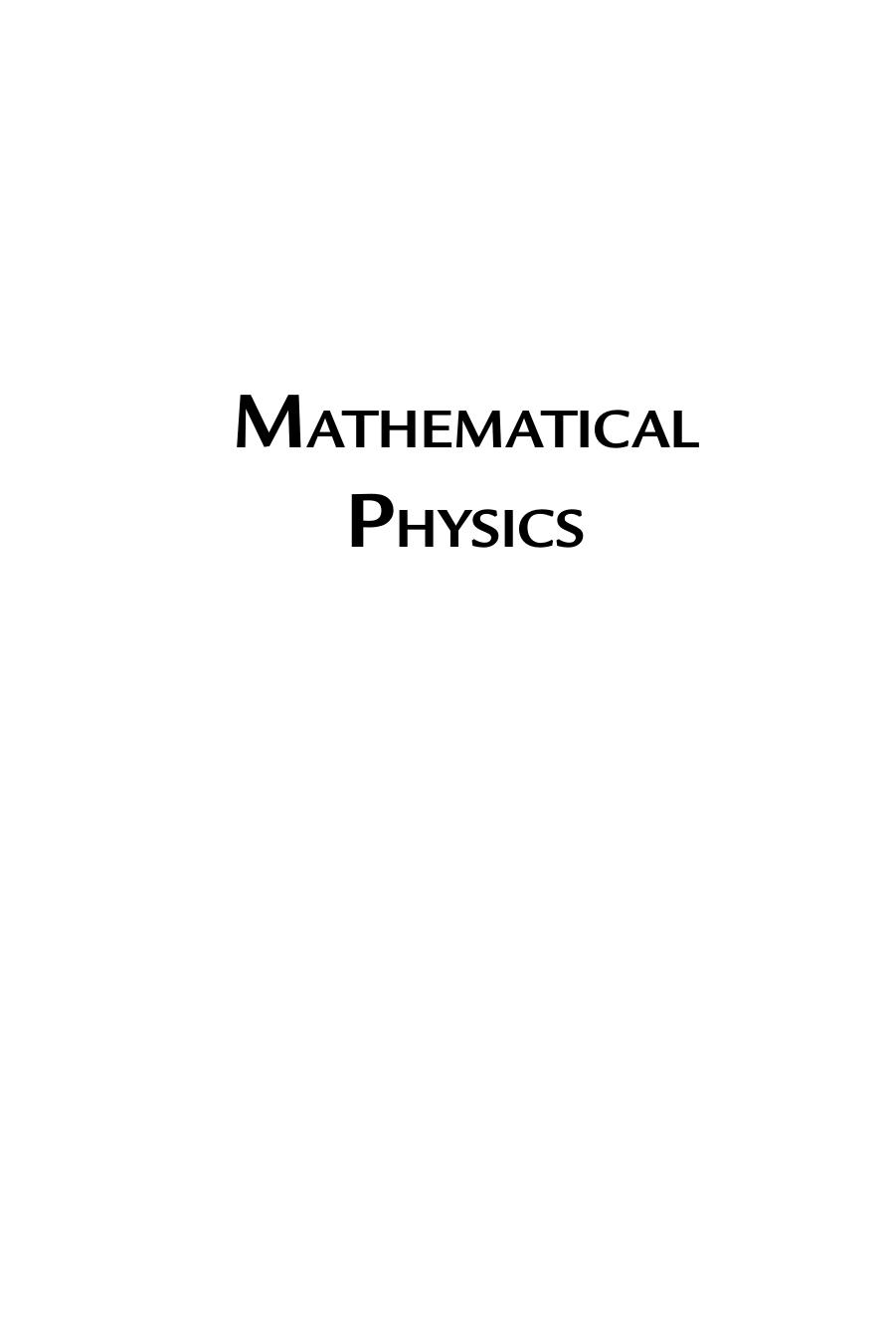 Mathematical physics (Mathematical Methods for Physical Science) by Derek Raine