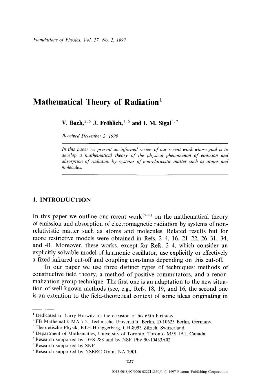 Mathematical theory of radiation by Unknown