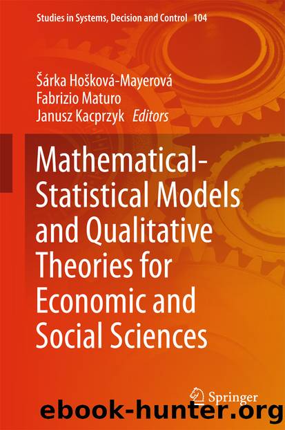 Mathematical-Statistical Models and Qualitative Theories for Economic and Social Sciences by Šárka Hošková-Mayerová Fabrizio Maturo & Janusz Kacprzyk