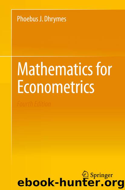 Mathematics for Econometrics by Phoebus J. Dhrymes