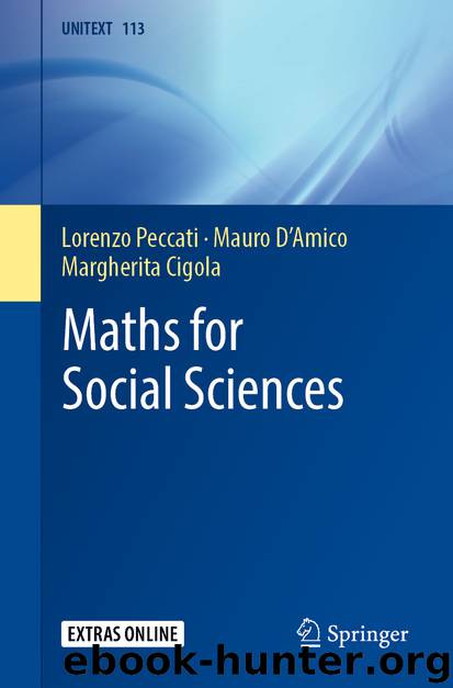 Maths for Social Sciences by Lorenzo Peccati & Mauro D’Amico & Margherita Cigola