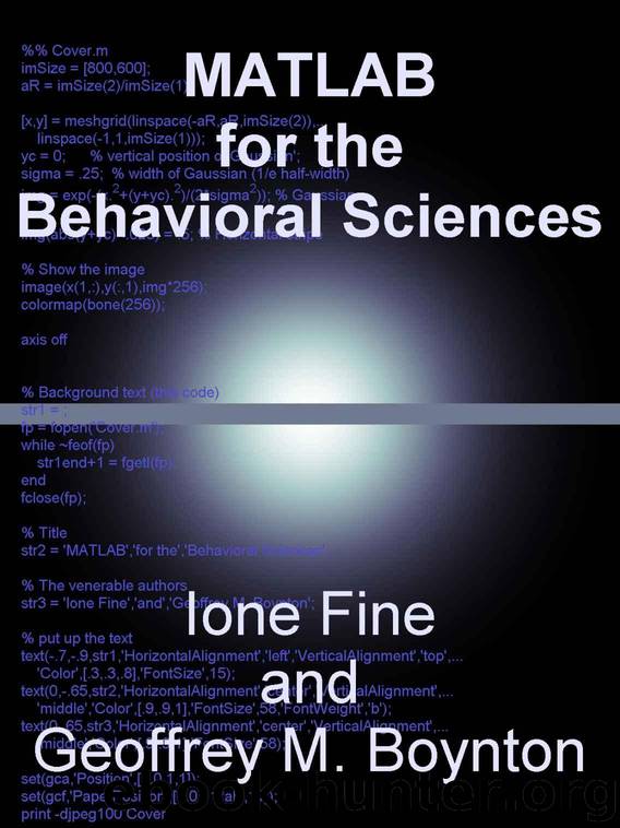 Matlab for the Behavioral Sciences by Fine Ione & Boynton Geoffrey