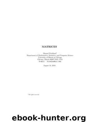 Matrices by Shmuel Friedland