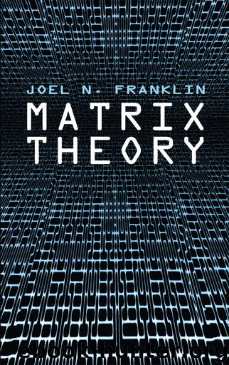 Matrix Theory by Joel N. Franklin