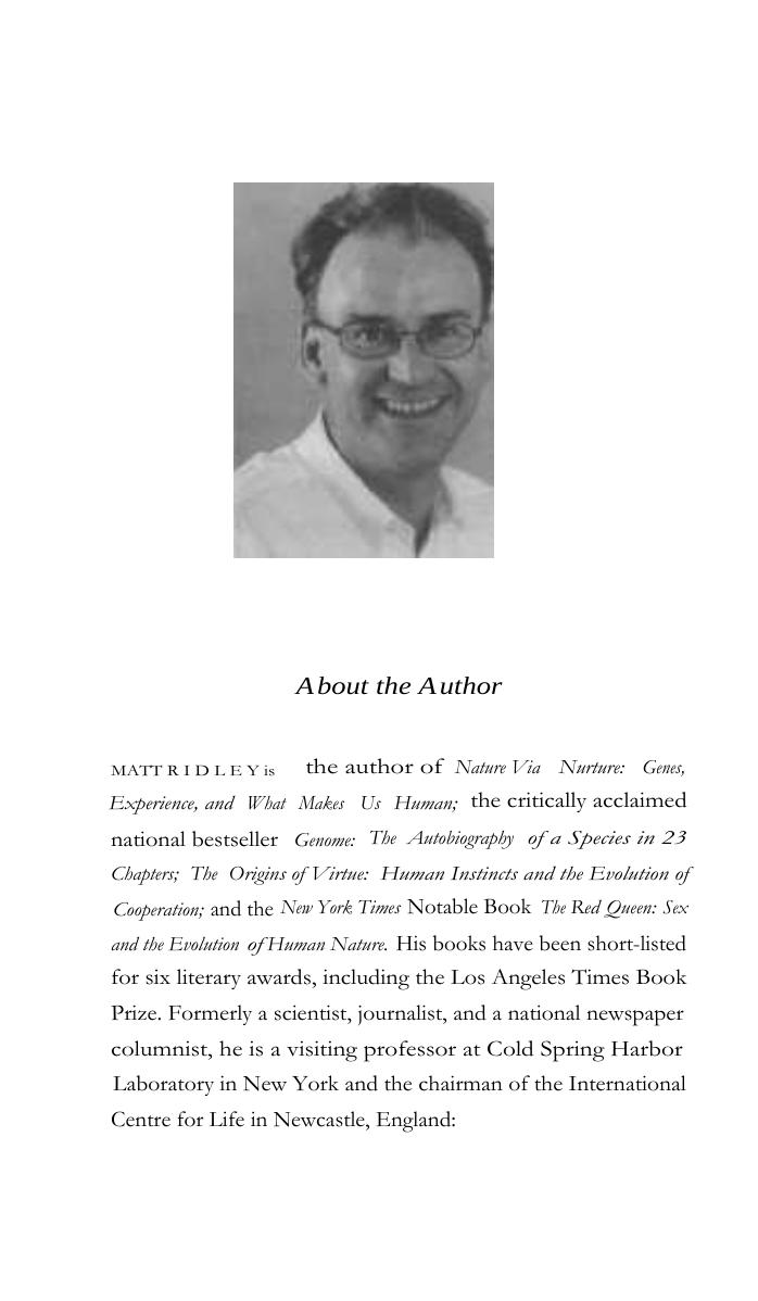 Matt Ridley The Red Queen sex and the evolution of human nature1993 by Ché