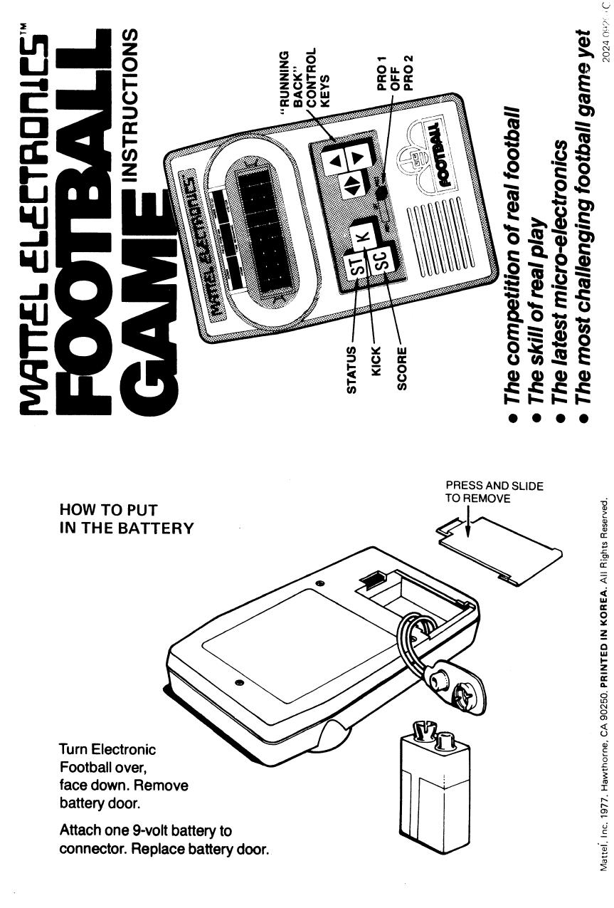 Mattel Electronics Football by AntoPISA
