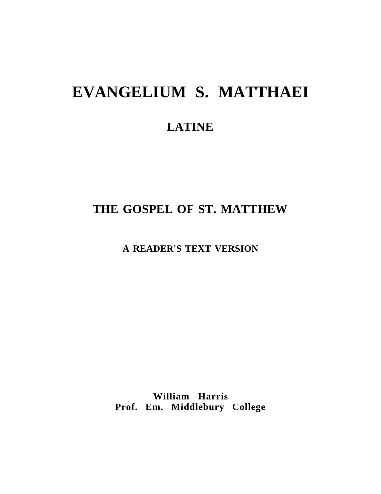 Matthew to pdf by Unknown