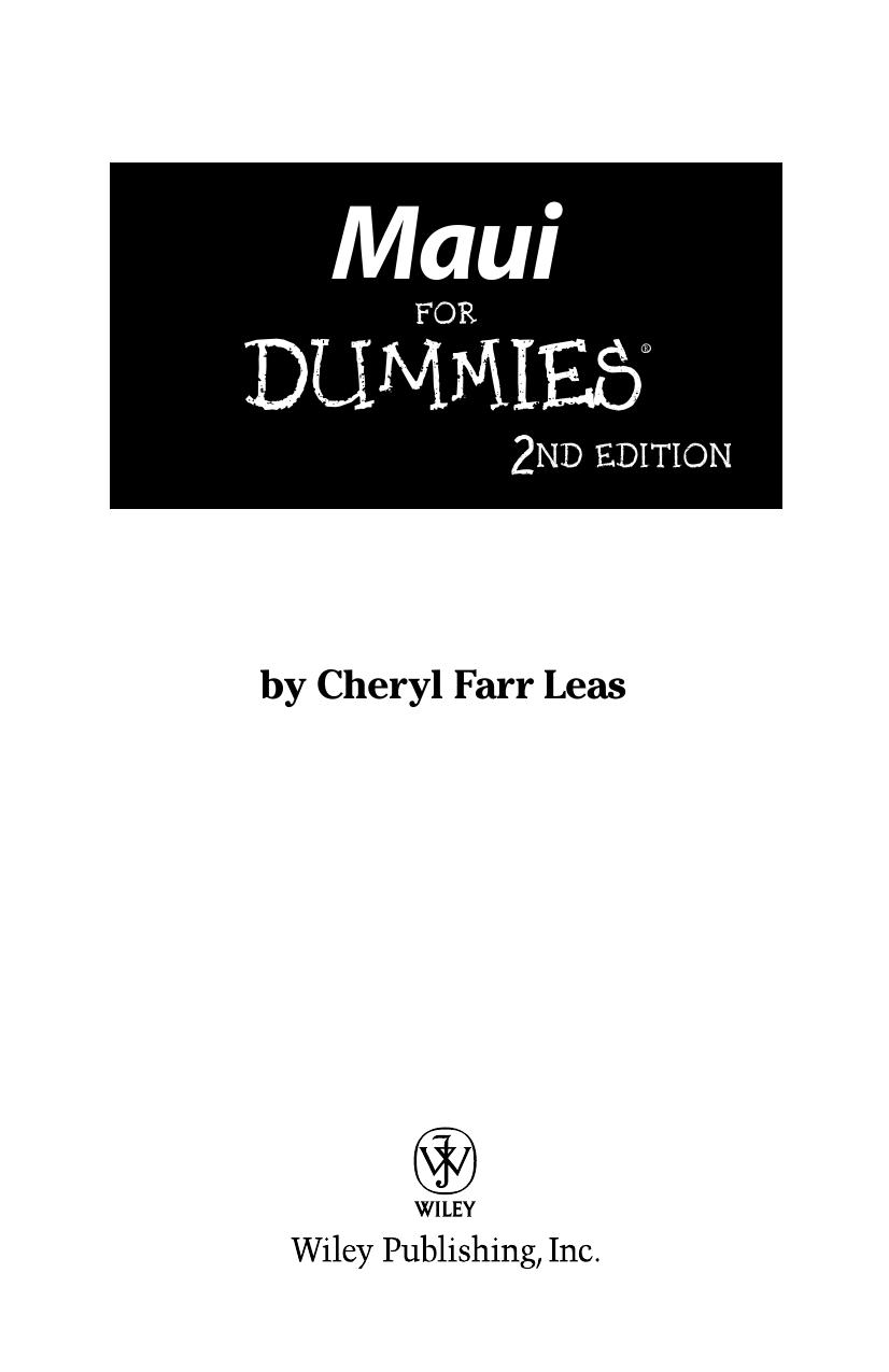 Maui For Dummies, Second Edition by Cheryl Farr Leas