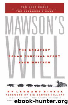 Mawson's Will by Lennard Bickel