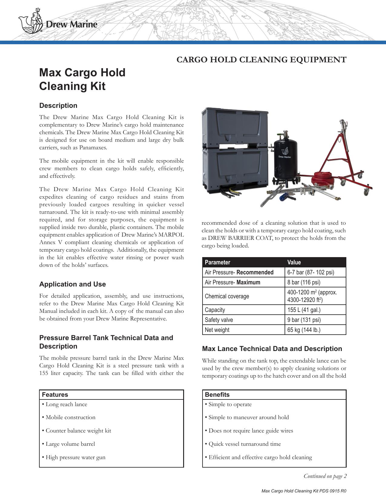 Max Cargo Hold Cleaning Kit PDS by Unknown