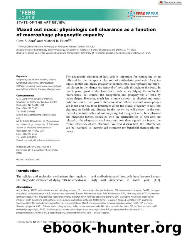 Maxed out macs: physiologic cell clearance as a function of macrophage phagocytic capacity by Unknown