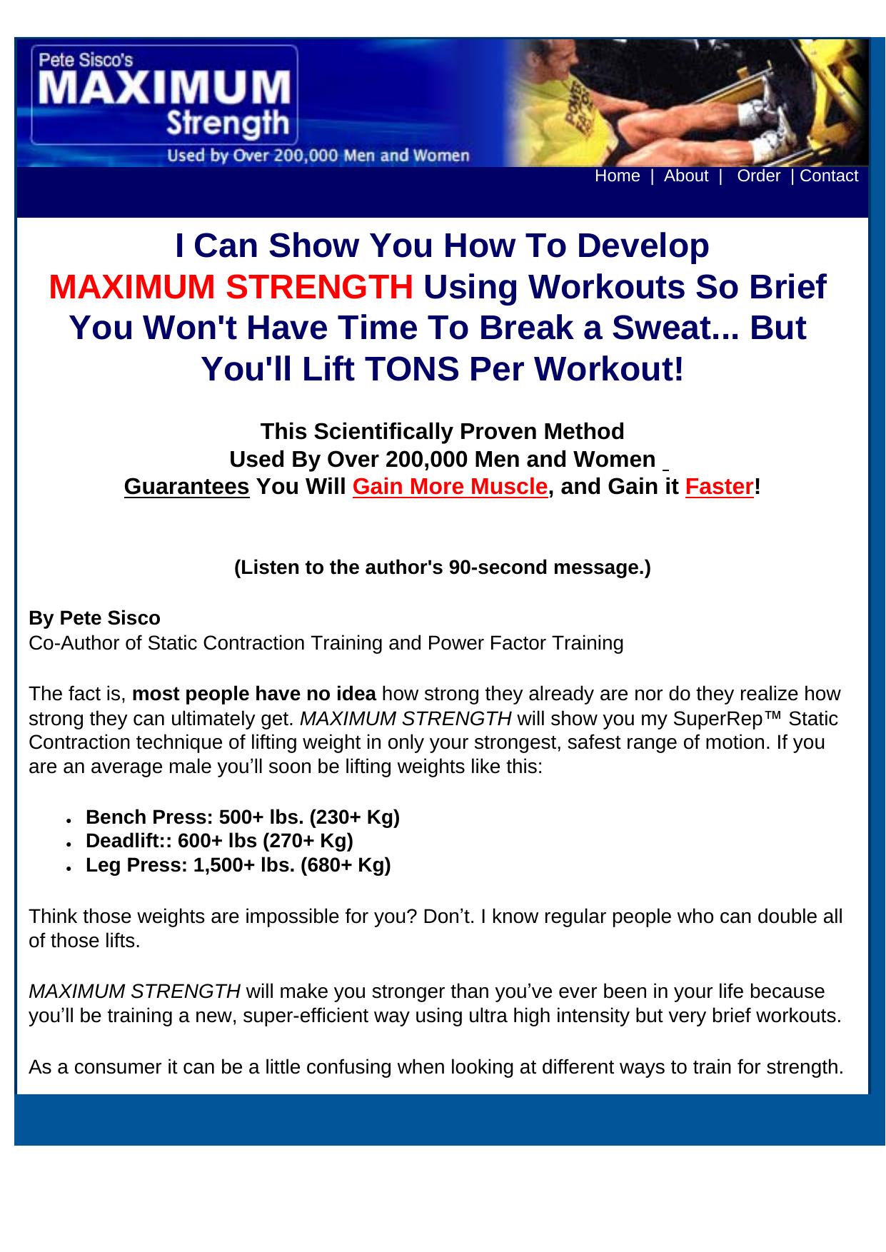 Maximum Strength Workout. by Best of Kuszter's Collection