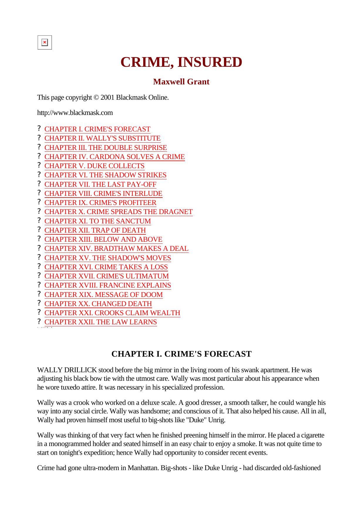Maxwell Grant - The Shadow - 129 by Crime Insured