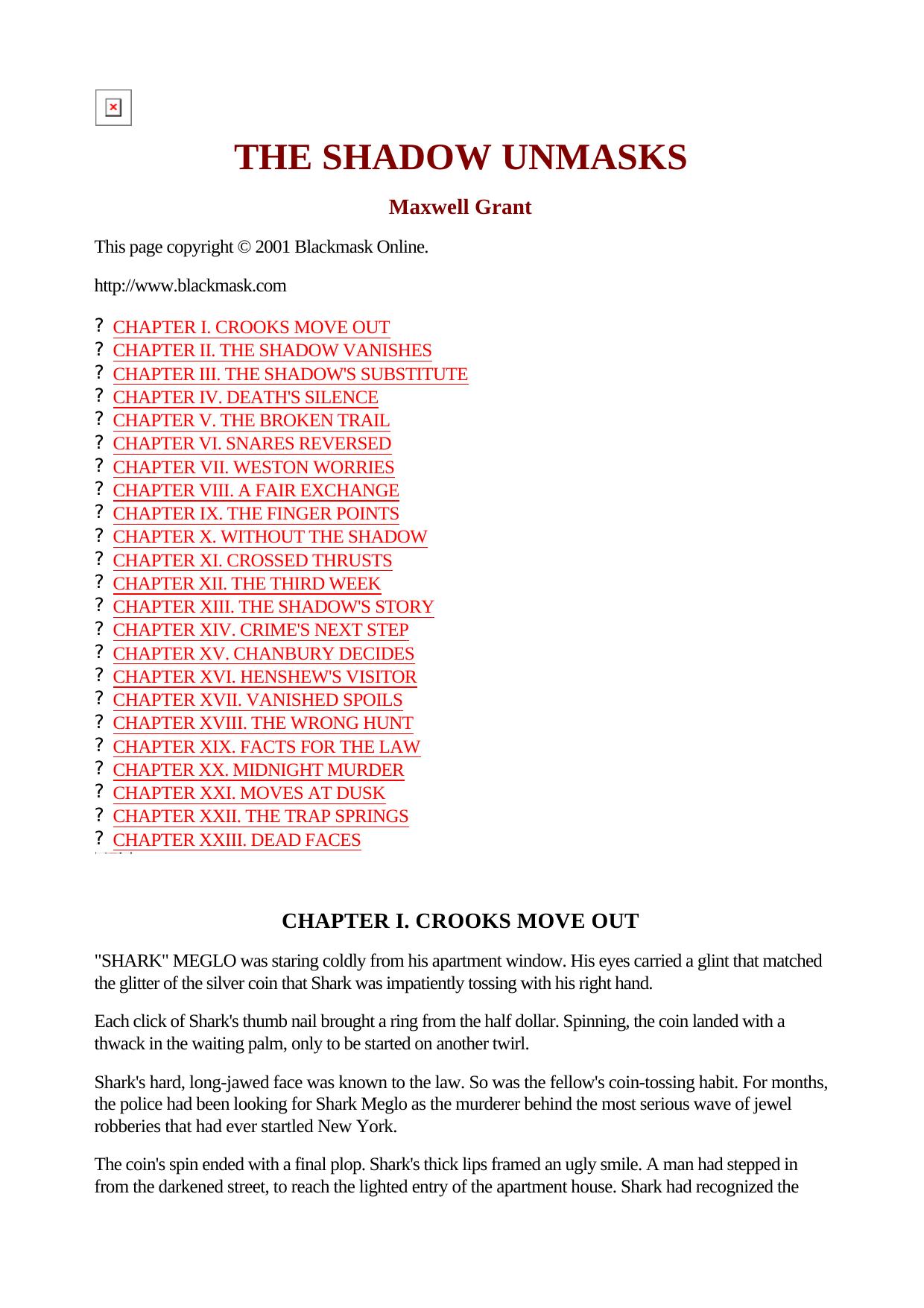 Maxwell Grant - The Shadow - 131 by The Shadow Unmasks