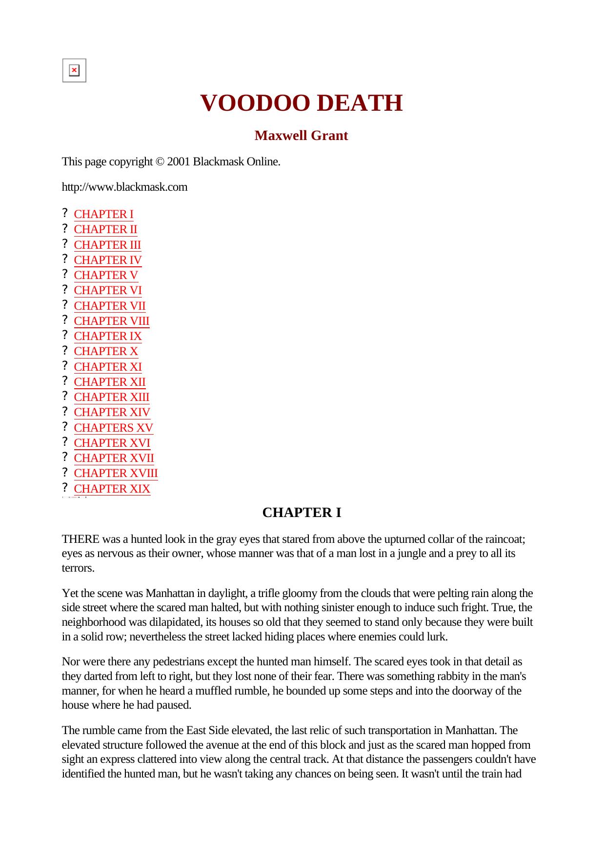Maxwell Grant - The Shadow - 280 by Voodoo Death
