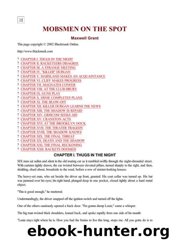 Maxwell Grant - The Shadow 009 by Mobsmen on the Spot
