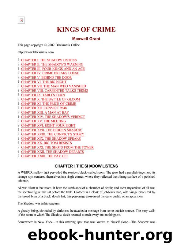 Maxwell Grant - The Shadow 020 by Kings of Crime