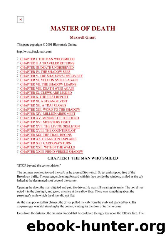 Maxwell Grant - The Shadow 038 by Master of Death