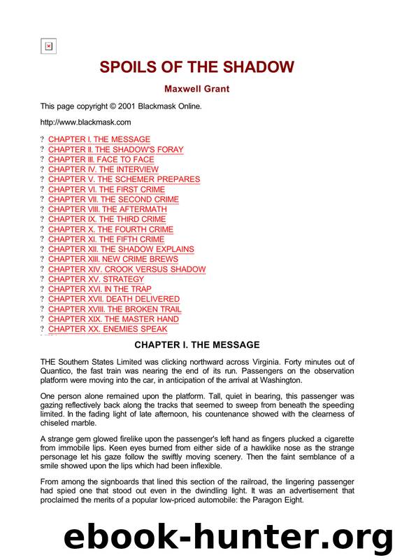 Maxwell Grant - The Shadow 061 by Spoils of the Shadow