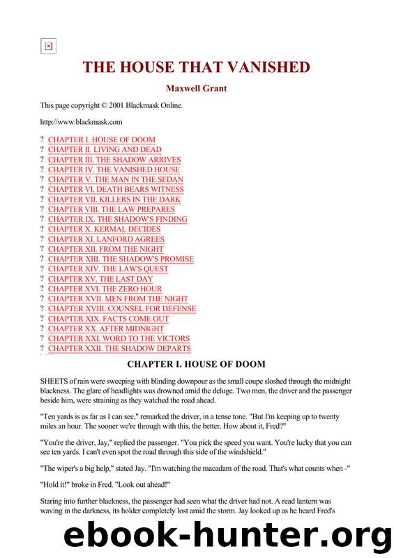 Maxwell Grant - The Shadow 088 by The House That Vanished