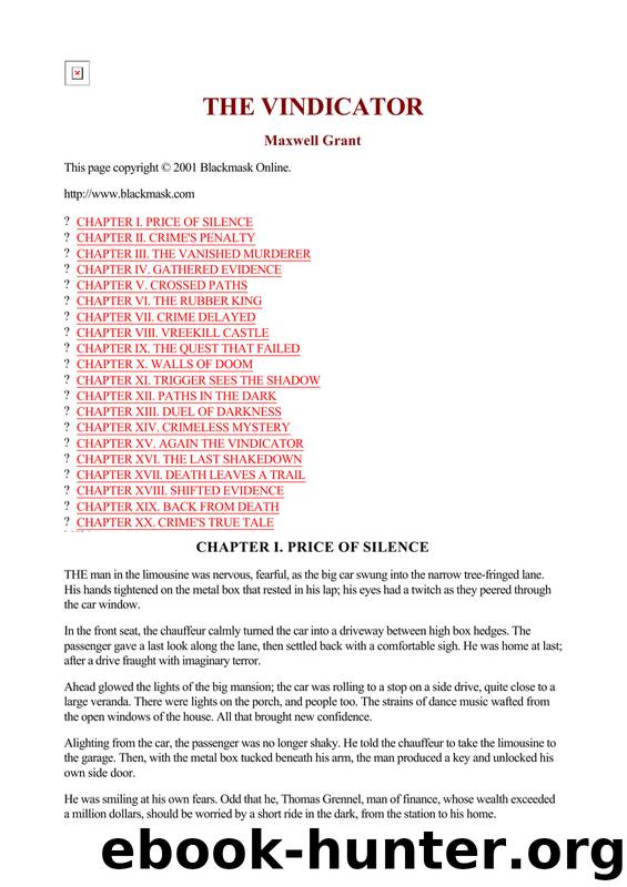 Maxwell Grant - The Shadow 170 by The Vindicator