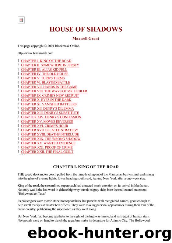 Maxwell Grant - The Shadow 188 by House of Shadows