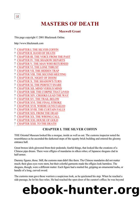 Maxwell Grant - The Shadow 198 by Masters of Death