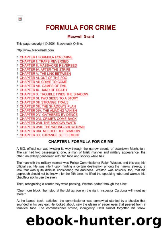 Maxwell Grant - The Shadow 242 by Formula for Crime