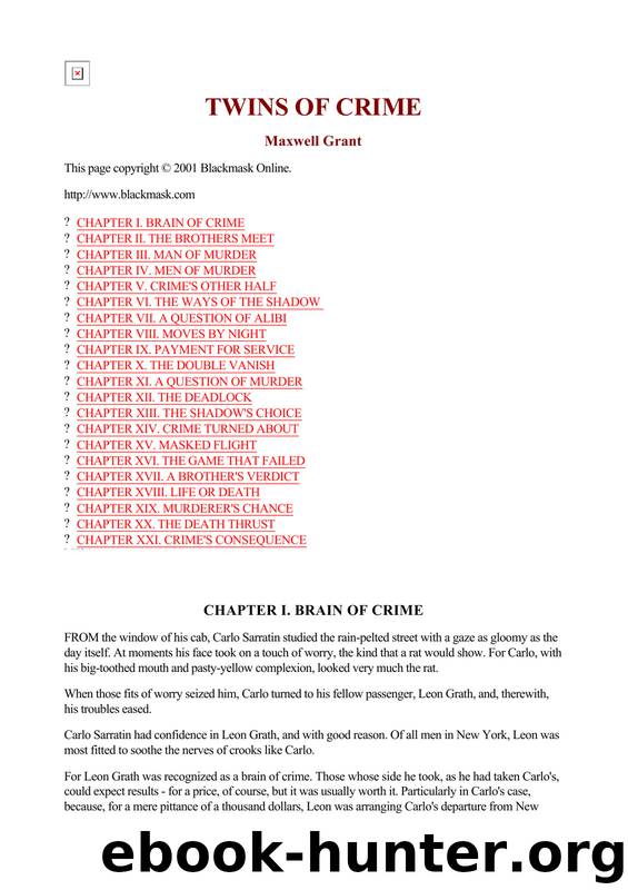 Maxwell Grant - The Shadow 247 by Twins of Crime