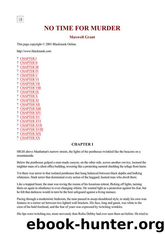 Maxwell Grant - The Shadow 286 by No Time for Murder