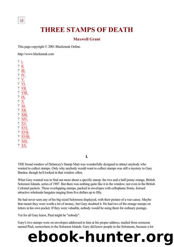 Maxwell Grant - The Shadow 292 by Three Stamps of Death