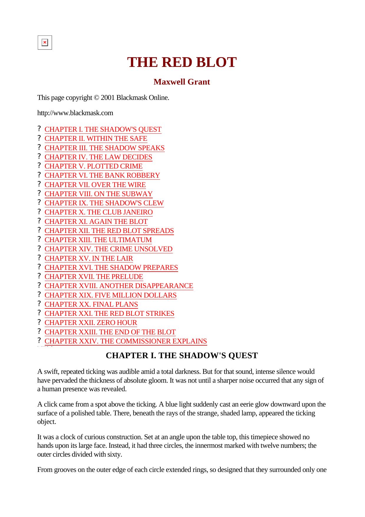 Maxwell Grant The Shadow 031 The Red Blot by Unknown