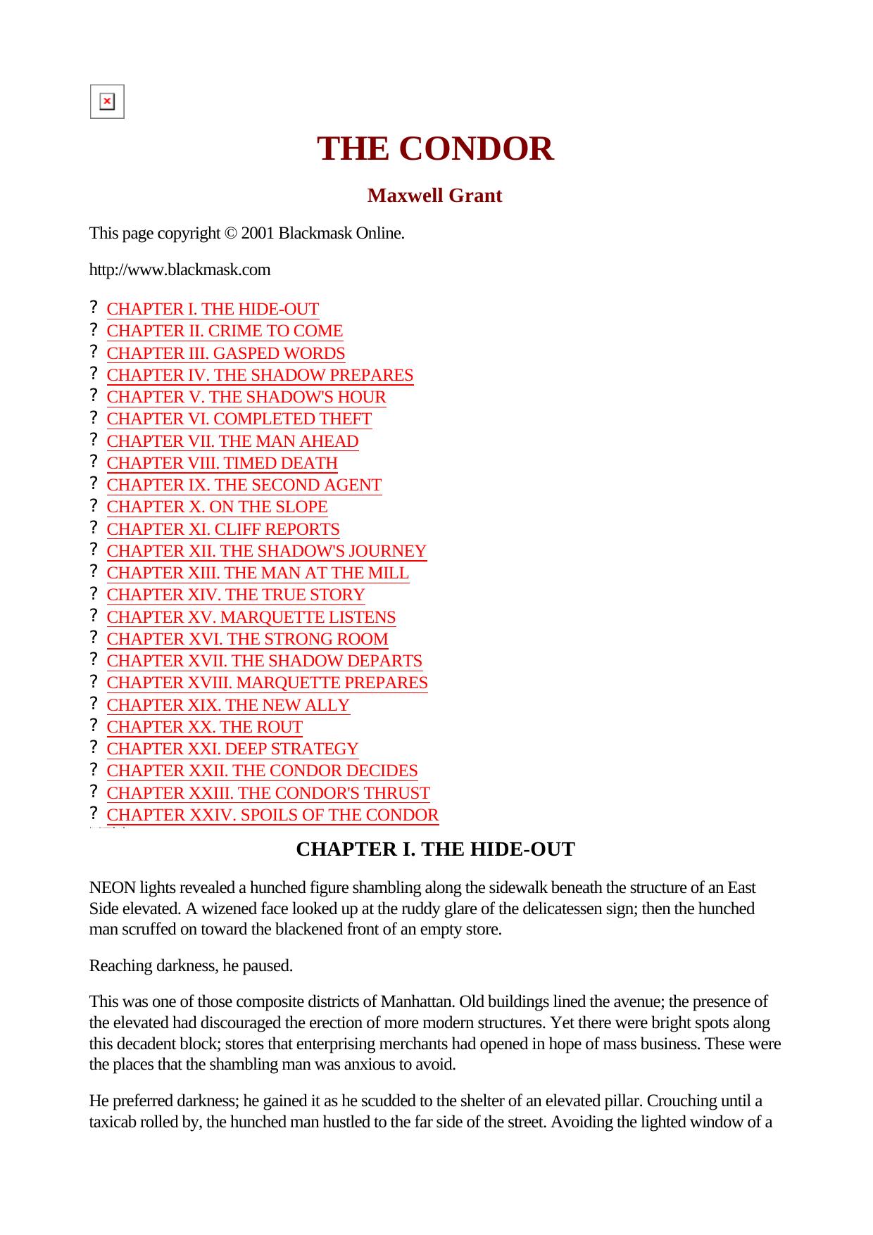 Maxwell Grant The Shadow 080 The Condor by Unknown