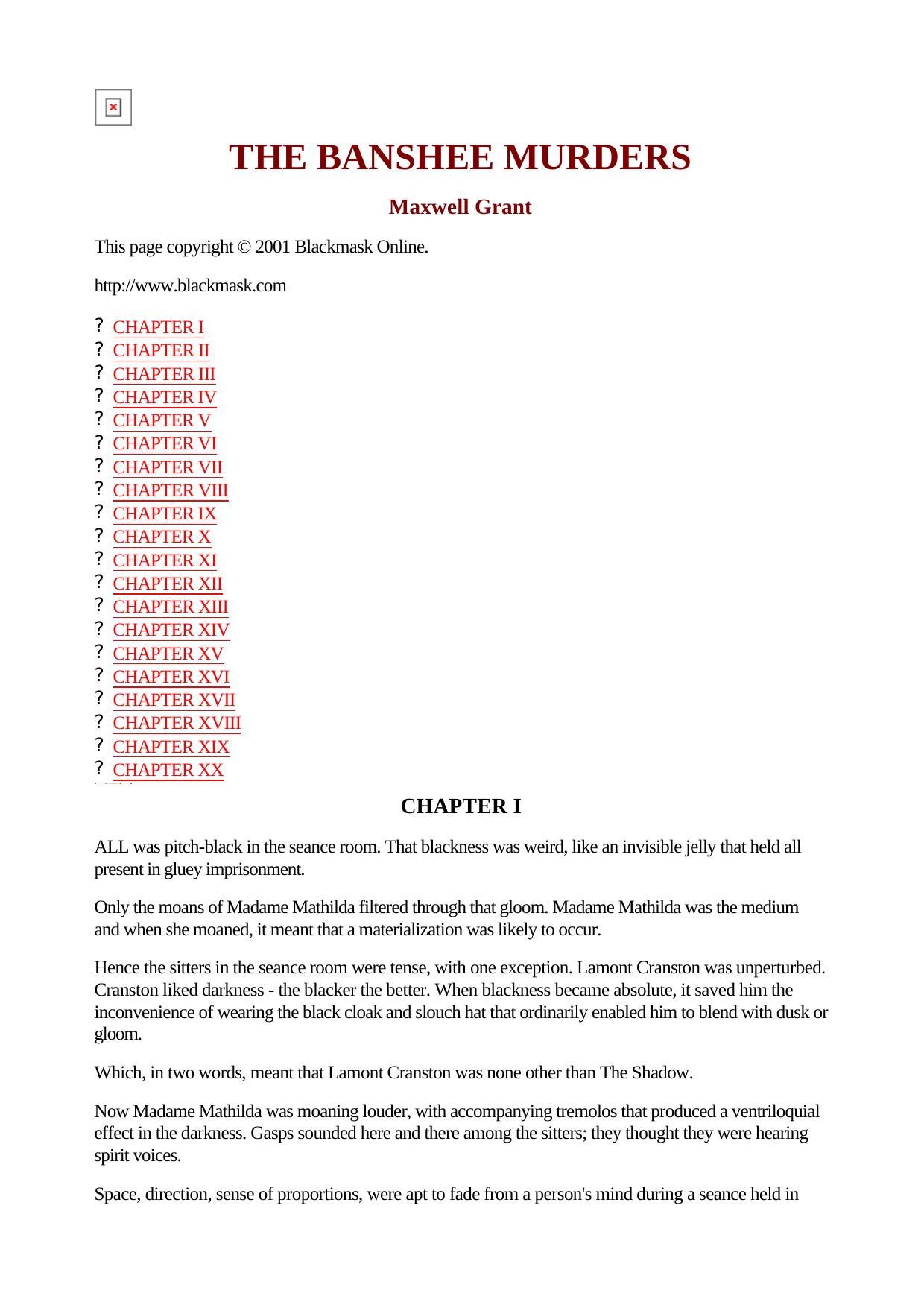 Maxwell Grant The Shadow 299 The Banshee Murders by Unknown