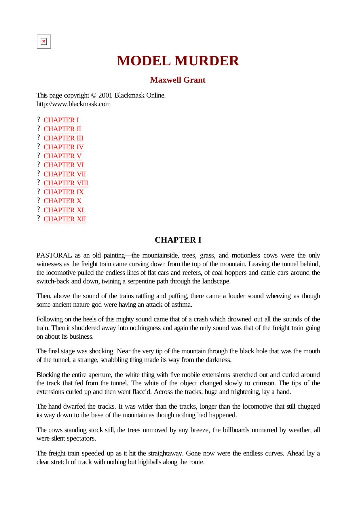 Maxwell Grant The Shadow 314 Model Murder by Unknown